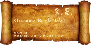 Klemencz Renátó névjegykártya