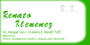 renato klemencz business card